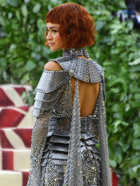 zendaya metal armor suit|zendaya joan of arc dress.